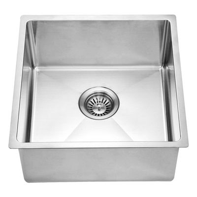 Dawn BS161609 Undermount Single Bowl Bar Sink, Polished Satin