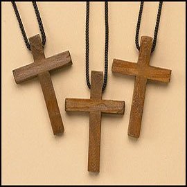 Living Grace Wood Cross Pendant 24/pk