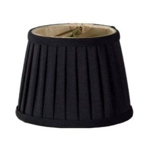 Upgradelights Black Silk Side Pleat 4 Inch Mini Clip On Chandelier Lampshade (3x4x4)