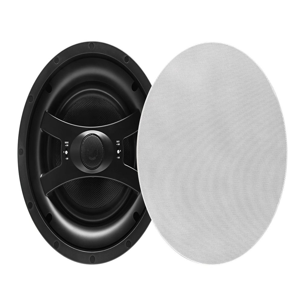 EARTHQUAKE Sound ECS8.0 Edgeless Series 8-inch in-Ceiling Speakers (Black, Pair)