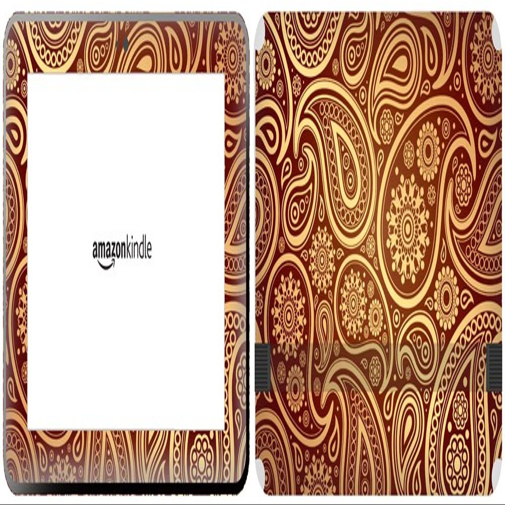 Get it Stick it SkinTabAmaFireHD89_88 Traditional Ornament Design in Gold in Red Background Skin for 8.9-Inch Amazon Kindle Fire HD