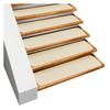 House, Home and More Set of 12 Skid-Resistant Carpet Stair Treads - Ivory Cream - 8 Inches X 27 Inches view 1