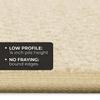 House, Home and More Set of 12 Skid-Resistant Carpet Stair Treads - Ivory Cream - 8 Inches X 27 Inches view 3