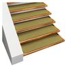 House, Home and More Set of 12 Skid-Resistant Carpet Stair Treads - Olive Green - 8 Inches X 27 Inches view 1
