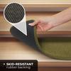 House, Home and More Set of 12 Skid-Resistant Carpet Stair Treads - Olive Green - 8 Inches X 27 Inches view 4