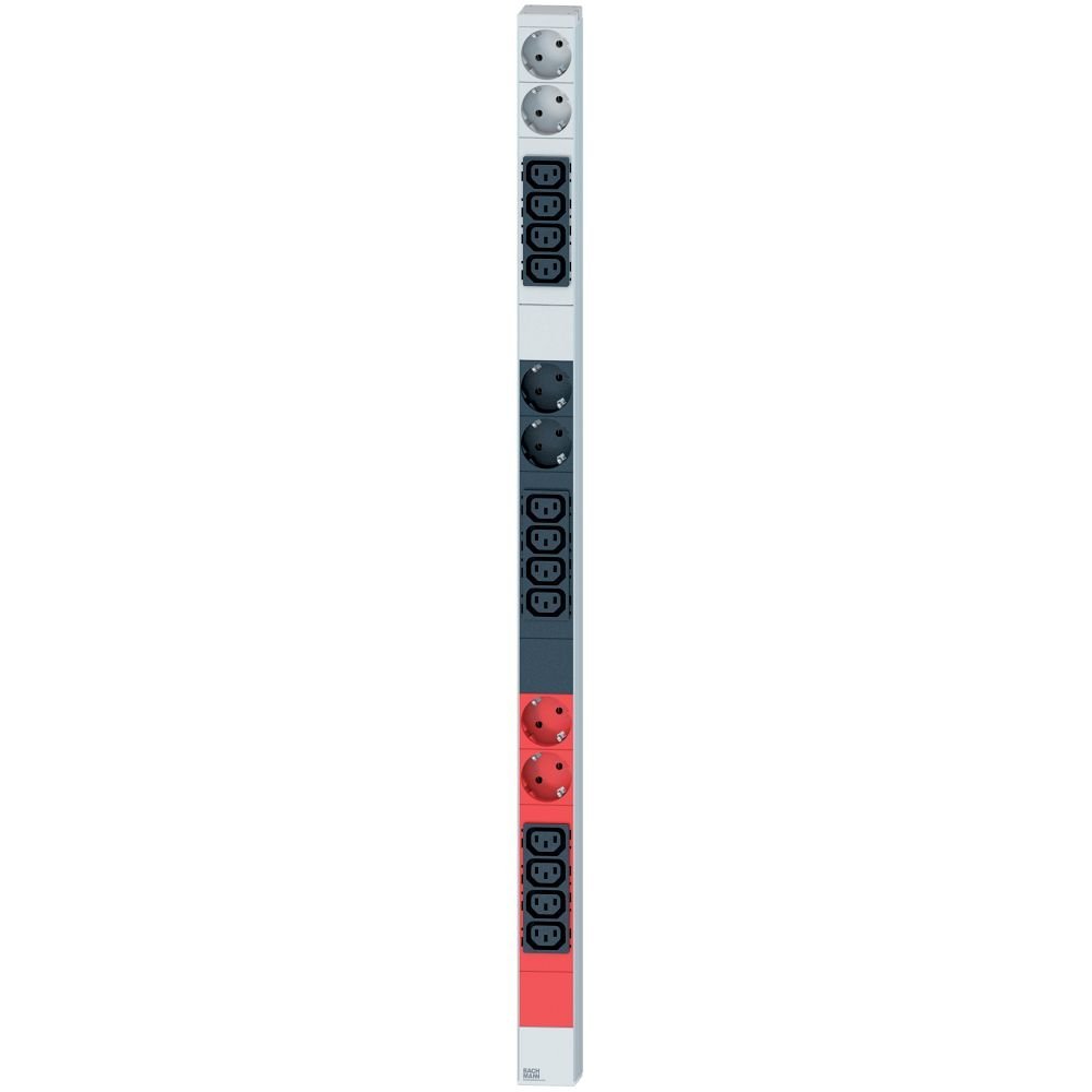 Bachmann 800.0108999999999 IT Basic Power Strip, 1 U, 18-Way, PDU Level