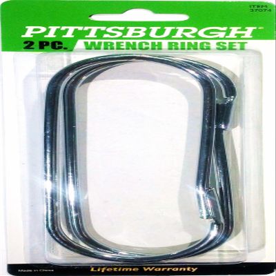 HFT Wrench Rings: 2-Piece Organizer, Chrome-plated Steel, 6-3/16" L x 2-5/8" W, Wrench Organizer