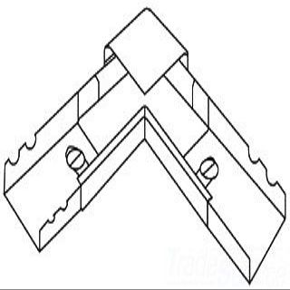 90 Flat Elbow, 125V, 15A, 2-1/2"L