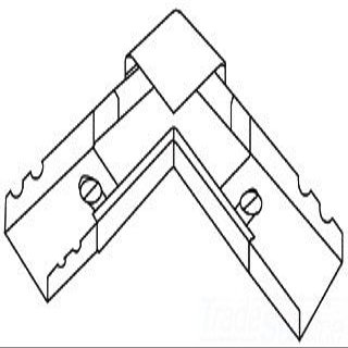 90 Flat Elbow, 125V, 15A, 2-1/2"L