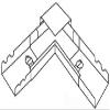 90 Flat Elbow, 125V, 15A, 2-1/2"L view 1