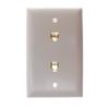 On-Q TPTE2W Premolded Voice/Video Wall Plate, White view 1