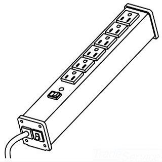 Wiremold Ul207Bd 6Out Al Plug-In Ctr