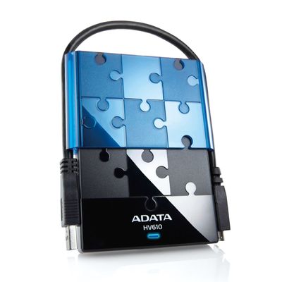 ADATA DashDrive HV610 500 GB USB 3.0 External Hard Drive, Black (AHV610-500GU3-CBKBL)