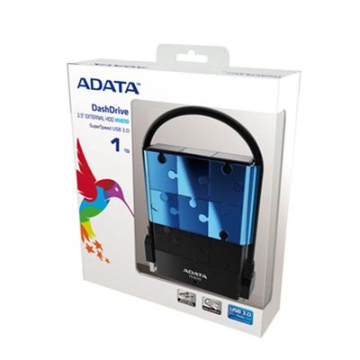 ADATA DashDrive HV610 1TB USB 3.0 External Hard Drive, Black (AHV610-1TU3-CBKBL)