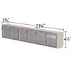 Akro-Mils TiltView Plastic Storage Cabinet with 6 Tilt Out Bins, Horizontal Organizer, Teacher Toolbox, and Office Supply Organizer, 23-5/8" W x 3-1/2" H x 3-3/4" D, Stone view 3