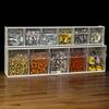 Akro-Mils TiltView Plastic Storage Cabinet with 6 Tilt Out Bins, Horizontal Organizer, Teacher Toolbox, and Office Supply Organizer, 23-5/8" W x 3-1/2" H x 3-3/4" D, Stone view 4