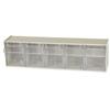 Akro-Mils TiltView Plastic Storage Cabinet with 5 Tilt Out Bins, Horizontal Plastic Parts Organizer, Teacher Toolbox, and Office Supply Organizer, 23-5/8" W x 6-1/2" H x 5-5/8" D, Stone view 1
