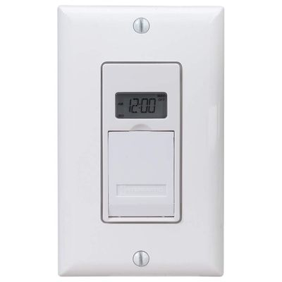 Intermatic EJ600 120 Volt Indoor Digital Astro In-Wall Timer, White