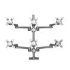  Modern Solid Horizontal Articulated Arm LA-518-4Q Silver view 1