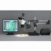 AmScope SM-4TZ-FOR-5MB Digital Professional Trinocular Stereo Zoom Microscope, WH10x Eyepieces, 3.5X-90X Magnification, 0.7X-4.5X Zoom Objective, Fiber-Optic Ring Light, Double-Arm Boom Stand, 110V-120V, Includes 0.5X and 2.0X Barlow Lenses and 5MP C view 4