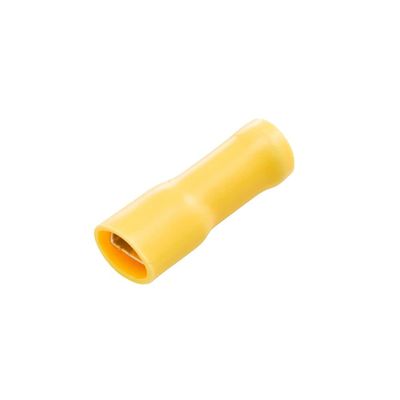 HELLA 8KW 744 799-003 Cable Connector - with dust cover - Yellow - from: 4.0mm - to: 6.0mm - Blade Terminal Sleeve - 6,3 x 0,8 - Quantity: 50