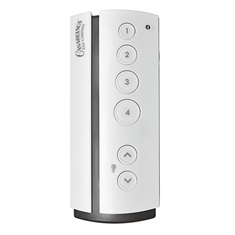 Casablanca Universal Handheld Remote Control & Receiver Kit for Light & Speed - Ceiling Fan Remote Replacement, Full Range Light Dimmer, Works with Casablanca & Hunter Fans, Wireless - 99019, White