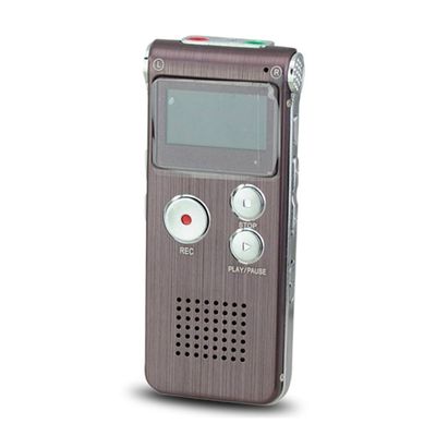 Steel 4GB Digital Voice Recorder 650Hr Dictaphone MP3 Player VOR Rechargeable - GH-609 Brown