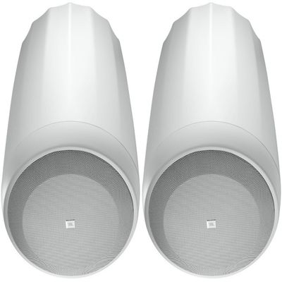 JBL Professional C67HC/T-WH 6.5-Inch Narrow 75 Coverage High Ceiling Hanging Pendant Speaker, White, Sold as Pair