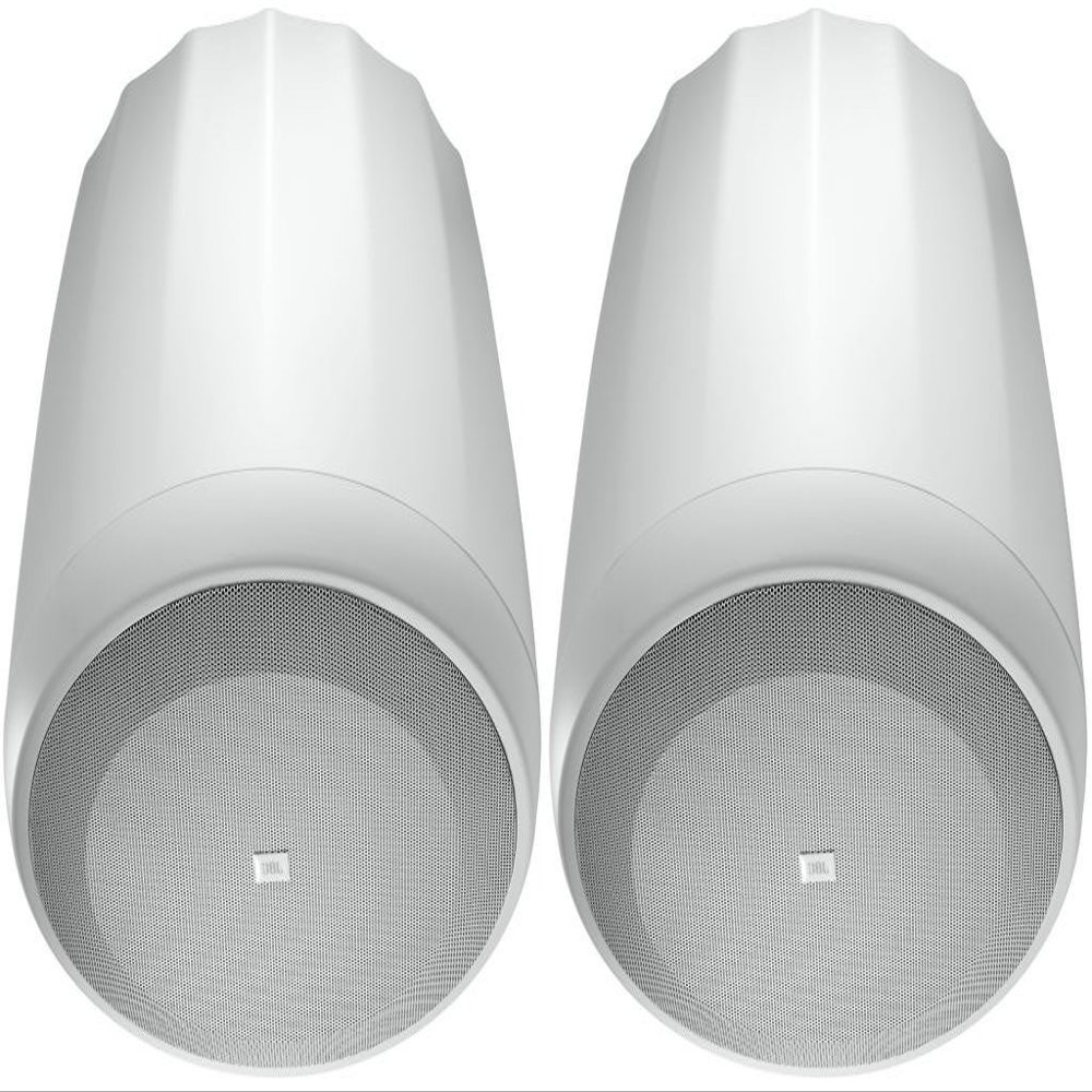 JBL Professional C67HC/T-WH 6.5-Inch Narrow 75 Coverage High Ceiling Hanging Pendant Speaker, White, Sold as Pair