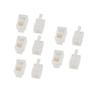 uxcell 10 Pcs RJ09 Connector, 4P4C RJ09 Modular Telephone Plugs Jack for Phone Line Cord, Standard Phone Jack Adapter Connectors Crimp End Crimper for Landline, Plastic Clear view 1