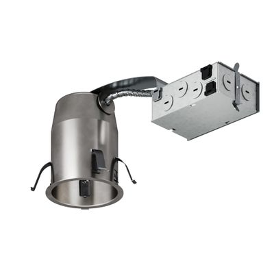 HALO 4-Inch IC-Rated Air-Tite Remodel Dedicated LED Recessed Lighting Housing, Plug-in Connection for RA4, RL4, LT4 LED Modules, 4 Remodel Clips, Insulation Contact Can Light - H995RICAT