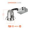 HALO 4-Inch IC-Rated Air-Tite Remodel Dedicated LED Recessed Lighting Housing, Plug-in Connection for RA4, RL4, LT4 LED Modules, 4 Remodel Clips, Insulation Contact Can Light - H995RICAT view 2