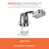 HALO 4-Inch IC-Rated Air-Tite Remodel Dedicated LED Recessed Lighting Housing, Plug-in Connection for RA4, RL4, LT4 LED Modules, 4 Remodel Clips, Insulation Contact Can Light - H995RICAT view 4