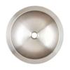 Thompson Traders - Guadalupe Bathroom Round Above Counter Vessel Sink, 16 in, Hammered Antique Copper and Smooth Stainless Steel view 3