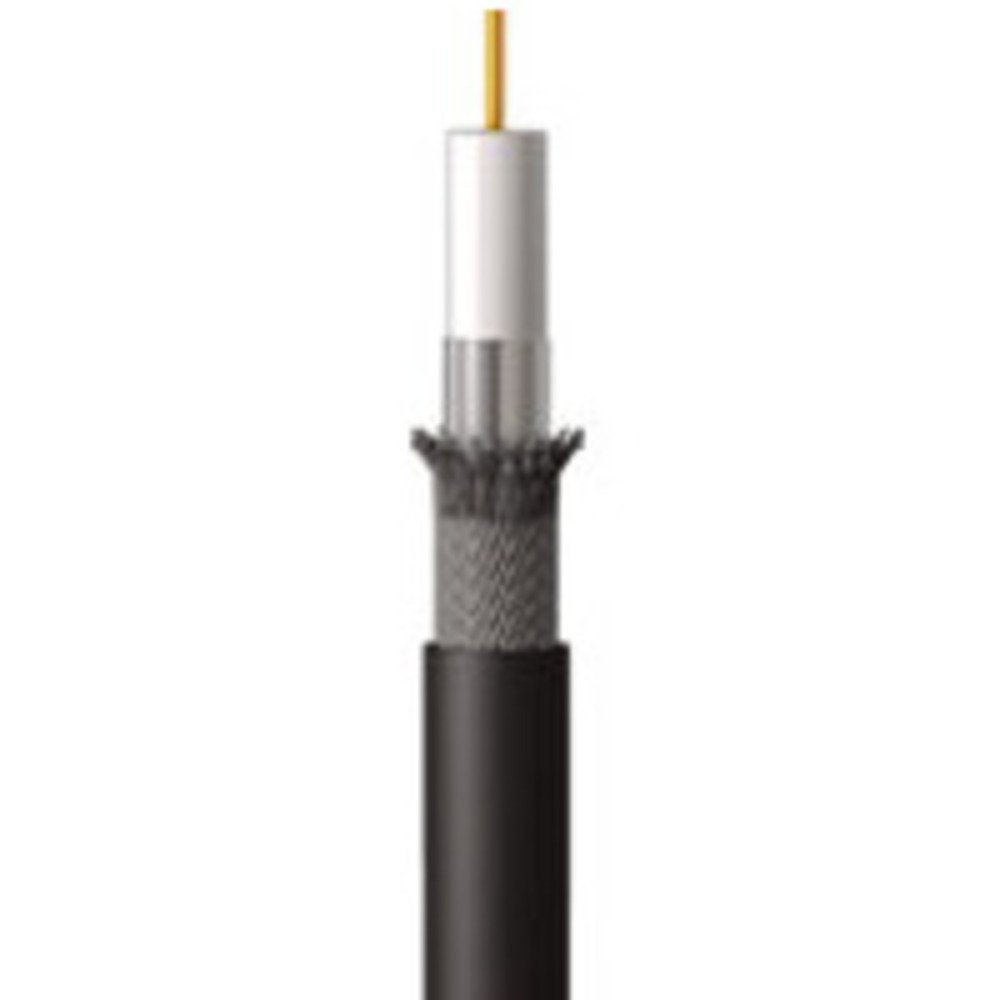 1000Ft Rg6/U Dual Shield In-Wall Coaxial Cable - Black