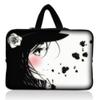 13.3 inch Laptop Sleeve Bag Carrying Case Pouch with Handle for 13.3" 13" 12.1" 12" Acer, Asus, Dell, Hp, Sony, Toshiba, Girl with White Rose view 1