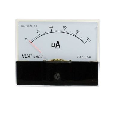 uxcell 44C2 DC 0-100uA Rectangle Shape Analog Panel Meter Ammeter Gauge