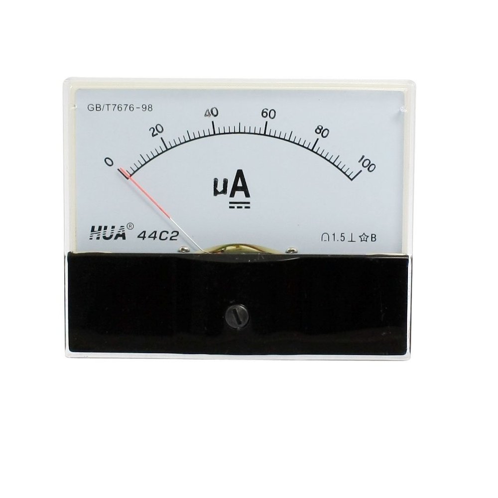 uxcell 44C2 DC 0-100uA Rectangle Shape Analog Panel Meter Ammeter Gauge