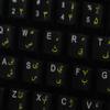 4Keyboard Pashto Keyboard Labels for Win 7 with Yellow Lettering ON Transparent Background for Desktop, Laptop and Notebook view 4