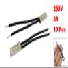 uxcell 10 Pcs Bimetal Temperature Control Switch Thermostat 55C N.C KSD9700 view 2