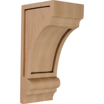Ekena Millwork CORW03X04X08DIMA Diane Recessed Wood Corbels, 3 1/4"W x 4"D x 8"H, Maple