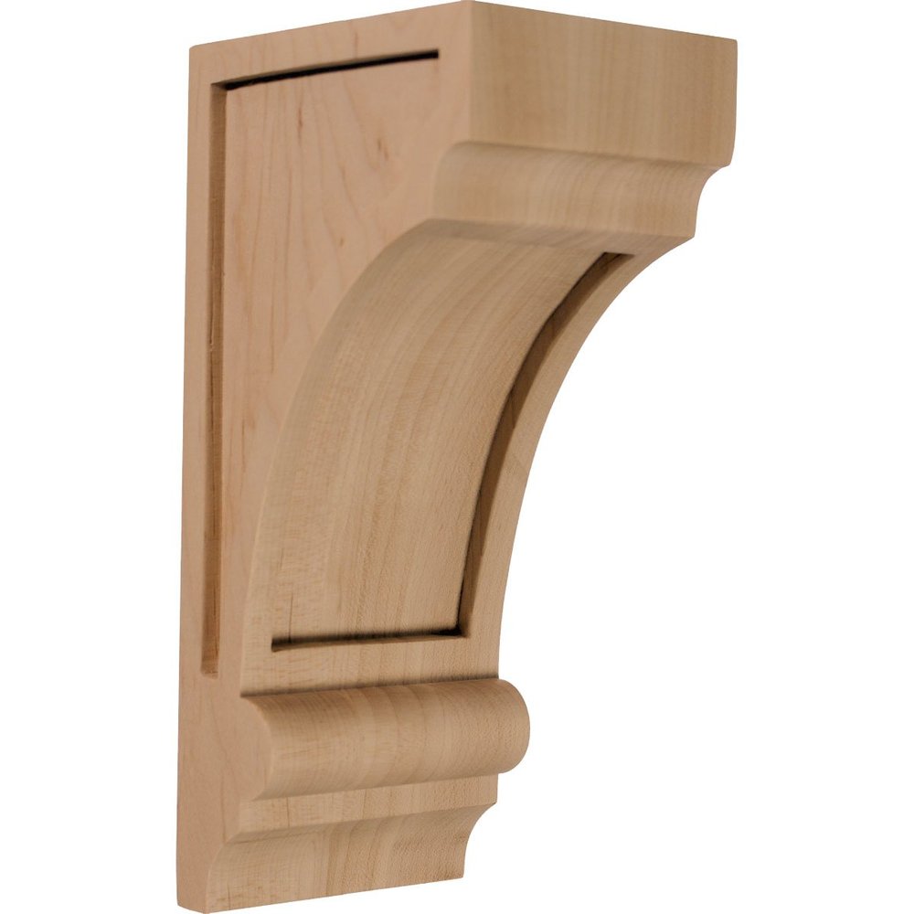 Ekena Millwork CORW03X04X08DIMA Diane Recessed Wood Corbels, 3 1/4"W x 4"D x 8"H, Maple