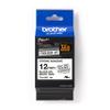 Brother TZe-S231 Labelling Tape Cassette, Black on White, 12mm (W) x 8M (L), Strong Adhesive, Genuine Supplies view 1