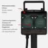 Brennenstuhl Garden Socket, External Socket, 2-fold with Ground Spike, Weather-Resistant Plastic (Waterproof housing - 1.4 m Cable), Colour: Black., Black, 1154430, 230 voltsV view 2
