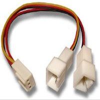 5" Fan Splitter Cable Female 3 pin to 2 Connector Male 3 pin