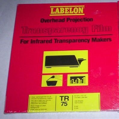 Labelon Overhead Projection Transparency Film for Infrared Transparency Makers