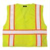 Kishigo Men's High Visibility Reflective Solid Front with Mesh Back Vest 1163, Zipper Closure, Polyester, ANSI 107 Type R / Class 2, Construction, Roadwork, Utility, Warehouse, Factory (Lime, XL) view 3