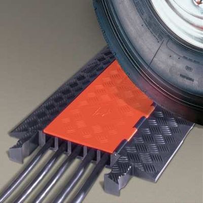 Cable Protector, Hinged, 5 Channels, 3 ft.