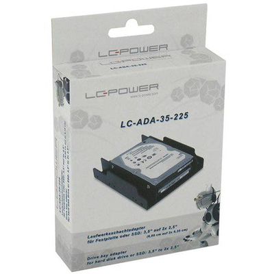 LC-Power Mounting Frame 2 x 2.5 Inch SSD to 1 x 3.5 Inch Drive Bay