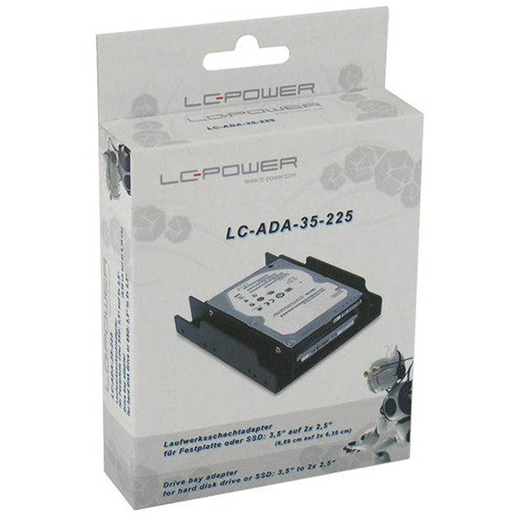 LC-Power Mounting Frame 2 x 2.5 Inch SSD to 1 x 3.5 Inch Drive Bay